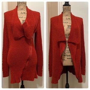 Rachel Roy Asymmetrical Zippered Sweater